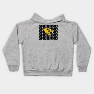 Saguaro Sabercats (Stacked - Black) Kids Hoodie